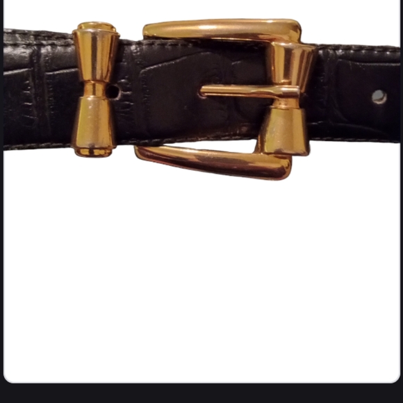 Tarox Women's Alligator Leather Belt Black Size 30. - Picture 7 of 7